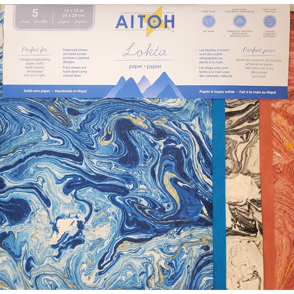 Aitoh Lotka Paper Pack 8.5"X11" 5/Pkg-Marble