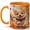 Orange, variant on Cute Corgi Puppy Coffee Mug, Fall Leaves Dog Lover Autumn Design, 11 oz Ceramic Cup