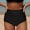 Black, variant on Bikini Bottoms Women's High Waist Swimming Shorts Sexy Lightweight Bikini Bottoms Retro Ruched Comfortable Soft Bikini Bottom Swimsuits