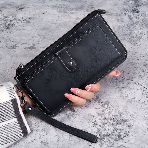 GASTROPOD 2026 New Ladies Wallet Slim Bifold Wallet with Zipper Closure Multi Card Case, Ladies Credit Card Holder, Multi Card Holder Clutch Coin Purse