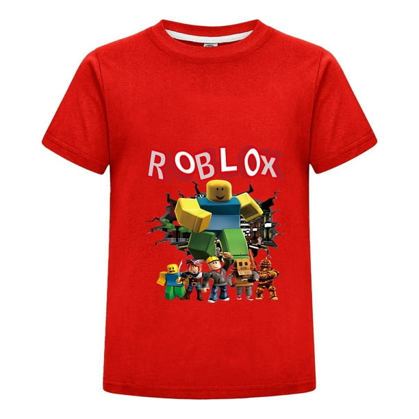 Camiseta Gamer Infantil con Diseño de Roblox, Playera para Niño con Estampado de Personajes, Ideal para Fiestas