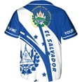 thumbnail image 3 of Personalized Name El Salvador Baseball Jersey Shirt El Salvador Flag Shirt Salvadorans Pride El Salvadoreña (M), 3 of 4
