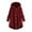 Wine, variant on Bxsruta Plus Size Winter Coats for Women Winter Warm Button Plush Tops Hooded Loose Cardigan Wool Coat Womens Winter Coats Jacket Outerwear Pink L