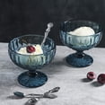 thumbnail image 5 of WHOLE HOUSEWARES Blue 12 Ounce Glass Ice Cream Bowls - Set of 4, 5 of 5