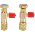 thumbnail image 3 of Refrigerant Valve, Liquid Safety Valve for R410a R22 Air Conditioning Refrigerant ,1/4 "Safety Adapter Refrigerant Charging Valve2pcs, 3 of 5