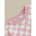thumbnail image 4 of Bagilaanoe Newborn Baby Girl Oversized Romper Sweatshirt Long Sleeve Bodysuits Plaid Pullover 3M 6M 12M 18M Infant Casual Tee Tops, 4 of 8