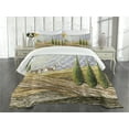 thumbnail image 3 of Ambesonne Colorful Quilted Bedspread Set 3 Pcs, Rural Fields Europe, Queen Size, Multicolor, 3 of 5