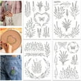 thumbnail image 1 of 4 Sheets Lavender Flower Butterfly Water Soluble Stabilizer Hand Embroidery for DIY Sewing Embroidery Adhesive Hand Sewing Stabilizers Non-Woven Fabrics 11.7x8.3 Inch, 1 of 8