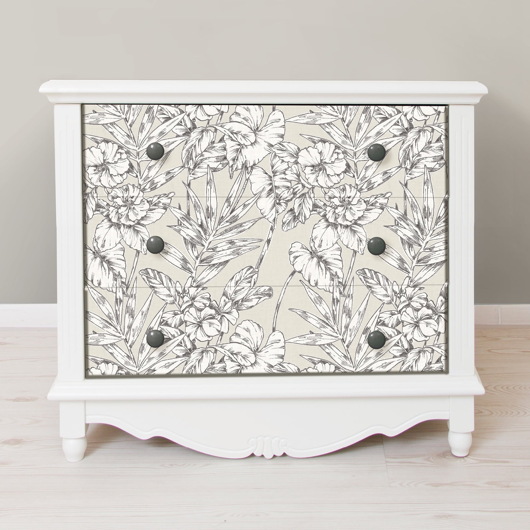 NuWallpaper Grey Cayman Vinyl Peel And Stick Wallpaper, 216-in by 20.5-in, 30.75 sq. ft.