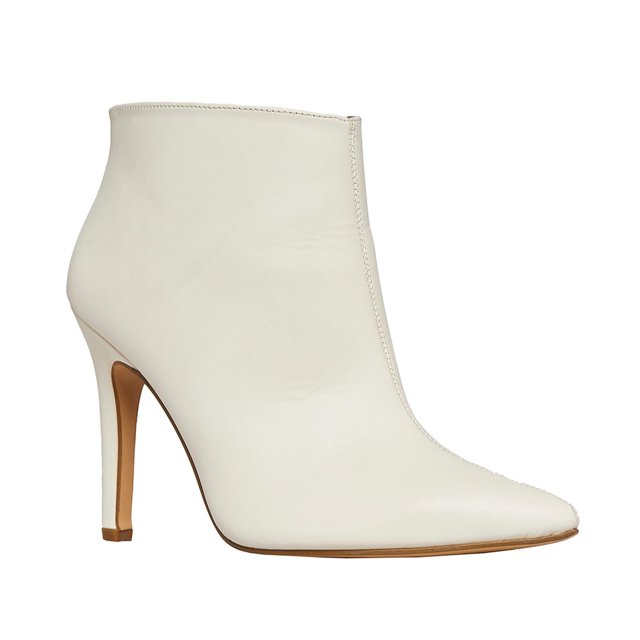 INCÃGNITA Botines Mujer Clásicos Lisos Tipo Piel Color Late Moda Casual 040DD1 blanco 26 Incógnita 040DD1