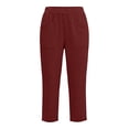 thumbnail image 6 of Guluxicc Women's Straight Leg Pants Elastic Waist Long Trousers with Pockets Summer Casual Outfits for Everyday Wear, 6 of 6