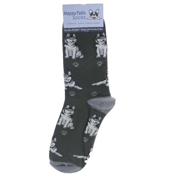Happy Tails Siberian Husky Dog Lover Socks - One Size Fits Most