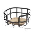 thumbnail image 2 of Metal Fruit Basket With Bamboo Bottom, 2 of 3
