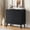 Black, variant on Sideboard Buffet Cabinet with Storage, Modern Fluted Accent Credenza with Doors & Adjustable Shelves, Wood Coffee Bar Console Table for Living Room, Dining Room, Kitchen or Entryway 31.5"Walnut