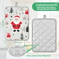 thumbnail image 6 of Yayeee Pot Holders Kitchen Heat Resistant with Pocket 7"x9.8" Cotton Oven Cooking Hot Pads, Gray Christmas Santa, 6 of 7
