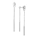 thumbnail image 3 of Vanbelle Rhodium Plated 925 Sterling Silver Multi Bar Front & Back Dangling Earrings for Women, 3 of 4