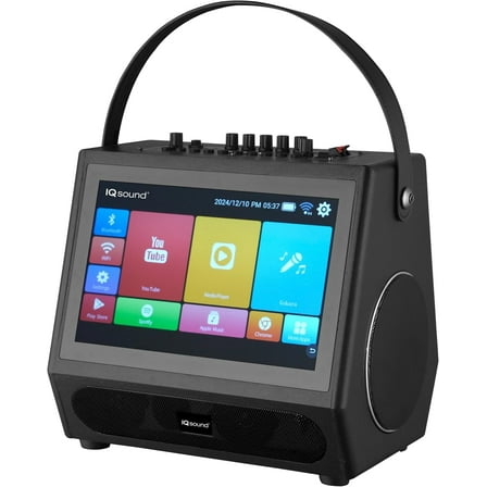 SUPERSONIC IQ Sound Portable Karaoke System, 12.1” Touch Screen, 5000W Peak, Bluetooth, WiFi,FM, Mic IQ-1505WK
