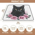 thumbnail image 4 of WOBOGO Black Cat with Pink Roses Baby Playmats Extra Large Waterproof Rollable Activity Pads for Toddlers 50×50inch, 4 of 7