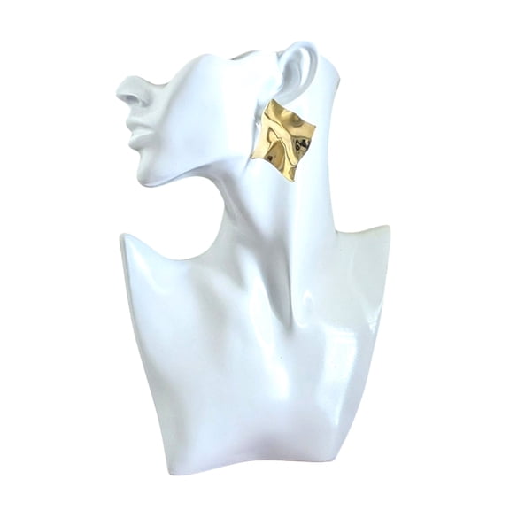 Gold Diamond Shaped Earrings for Women