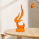 thumbnail image 4 of Escultura abstracta de llama, adorno minimalista de resina, figura artística para el hogar. Naranja, 4 of 7