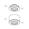 thumbnail image 3 of Dals Lighting Ledrdm1 Mini-Puck 2" Wide 2-In-1 Surface Or Recessed Mount 3000K Led Gimbal, 3 of 3