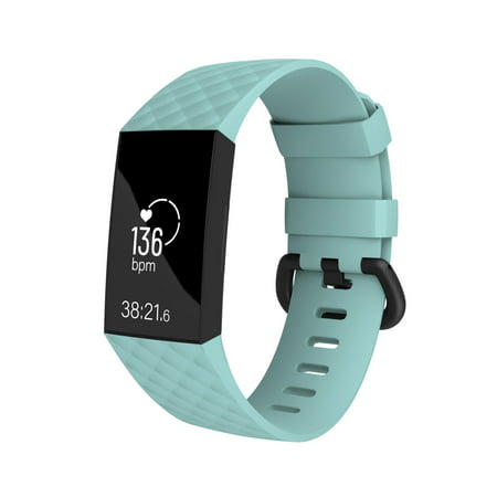 Fitbit Charge 3 bands, by Zodaca Replacement Band Silicon Wristband Watch Straps For Fitbit Charge 3 Fitness Activity