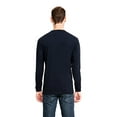 thumbnail image 2 of Unisex Sueded Long Sleeve T-Shirt, 2XL, Midnight Navy, 2 of 3