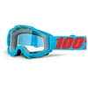 100% Accuri Acidulous Cyan MX Goggles Blue/Orange/Clear Lens