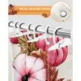 thumbnail image 5 of Fall Shower Curtain Pink Pumpkin Bathroom Curtains with Hooks, Waterproof Fabric Autumn Maple Leaves Beige Thanksgiving Bath Shower Curtains Set for Bathroom Bathtubs Decor 36x72 Inch, 5 of 7