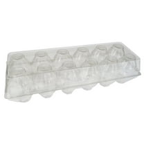Jumbo Cell 12-Egg Clear Plastic Carton - 35 pack