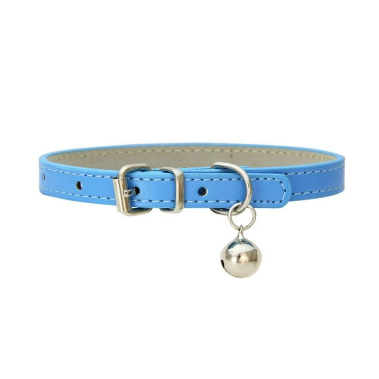 DELIVERY ON TIME!!]16 Colors Soft PU Leather Cat Collar with Bell Solid  Puppy Collars for Small Medium Dog Cat Accessories Chihuahua Pet Products 