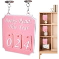 thumbnail image 3 of Wosthever Estantería colgante para libros, decoración de libros, organiza tus libros con estilo con este elegante estante. Letrero de año de Decoración del hogar rosa 30 marcas, 3 of 6