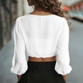 thumbnail image 5 of Women's Swimwear Cover Ups Tops Tie Front Knot Swimsuit Bikini Bathing Suit Long Sleeve Soft Beach Wrap Shirt, 5 of 7
