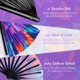 thumbnail image 3 of Ventilador de mano plegable SYNTECSO UV Glow para rave y drag queen, 3 of 8