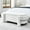 White, variant on Large - sized Beige Bench | Storage for Home Office and Apartment | No Assembly Required