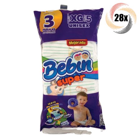 28x Packs Bebin Super Travel Baby Diapers X-Large | 3 Per Pack | Fast Shipping