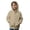 Khaki, variant on Girls Sweatshirt Jackets Full Zip Long Sleeve Hooded Outerwear with Pocket Back to School Kids Spring Fall Casual Coat