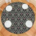 thumbnail image 2 of Gorgeous Floral Round Table Cover with Boho Vibes, Elastic Hem Ensures a Neat Fit on Tables Measuring Up to 56 Inches, 2 of 7
