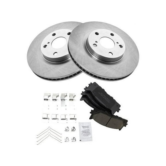 Front Brake Pad and Rotor Kit - Compatible with 2008 - 2018 Toyota Avalon 2009 2010 2011 2012 2013 2014 2015 2016 2017