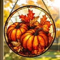 thumbnail image 5 of Pumpkin Tree Acrylic Suncatcher | Stained Glass Effect Window/Car Ornament, Indoor/Outdoor Decor A, 5 of 8