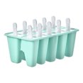 thumbnail image 1 of Irfora Moldes de paletas de hielo de silicona de 10 piezas Moldes de paletas de hielo reutilizables Sin BPA Liberación fácil con palos para niños Adultos Máquina de paletas de hielo casera Irfora Molde de paleta, 1 of 7