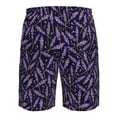 thumbnail image 6 of Naloa Lavender Flowers Men's Beach Shorts, Surfing shorts, Swim trunks, Quick Dry Swim Trunks for Surfing Beach Fun - Small, 6 of 9