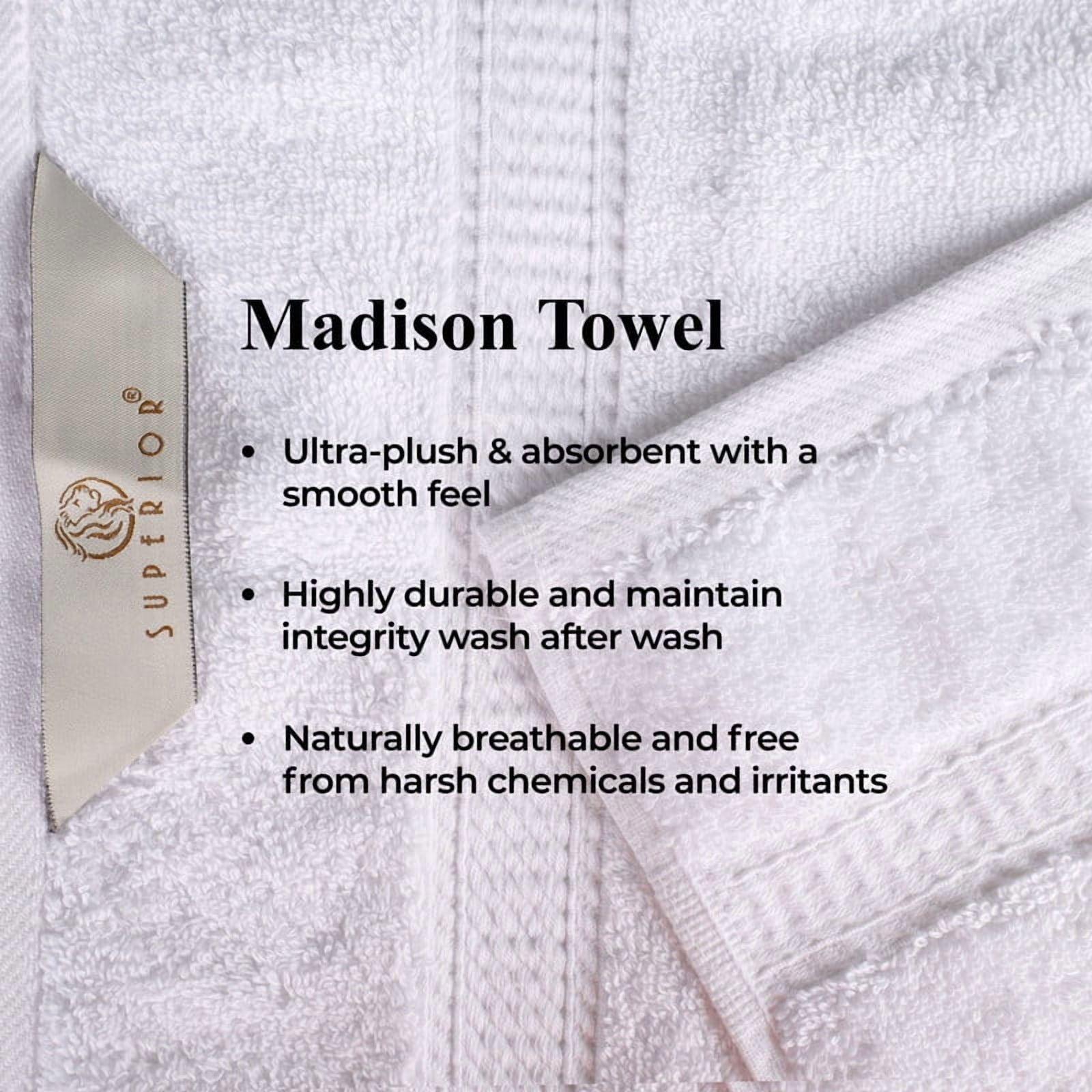Superior 800 GSM Egyptian Cotton 4-Piece Hand Towel Set, Soft Ultra Absorbent Towels, Black