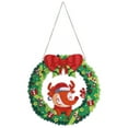 thumbnail image 1 of Pintura de diamante Guirnalda de Navidad con pintura de diamante 5D, guirnalda redonda DIY, juego de adornos para ventana, pared, puerta, decoración, adultos y niños Abanopi Pintura de diamante, 1 of 7