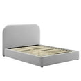 thumbnail image 3 of Keynote Curved Queen Platform Bed in Heathered Weave Light Gray, 3 of 9