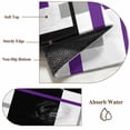 thumbnail image 6 of Round Rugs 4Ft, Purple Black Geometric Round Area Rug Washable Indoor Throw Carpet, Minimalist Stripes Abstract Art Soft Non Slip Circle Rug for Kitchen Nursery Room Home Decor Aesthetic, 6 of 8