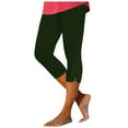 thumbnail image 2 of Shadoumai Capri Leggings for Women 2026 Summer Stretch Plus Size High Waisted Soft Casual Workout Yoga Pants with Pockets, 2 of 5