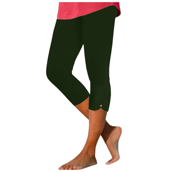 XIYON Womens Leggings Women Beach Pants Casual Exercise Stretch Hollow Cropped Calf Length Pants Soft Yoga Pants