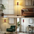 thumbnail image 6 of Modern Standing Floor Lamp Abstract Colorful Textural Heart Painting Heart Shape Vibrant Hues Dimmable Metal Pole Lamp with Linen Lampshade for Living Room LED Bulb Included, 6 of 8