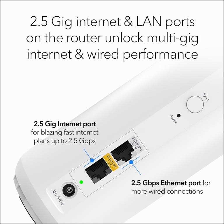 NETGEAR, Wifi System, BE5000 3pk, WiFi 7 for Gigabit Internet